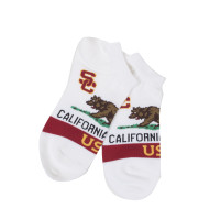 USC Trojans Men's Block Cali Flag Ankle Socks